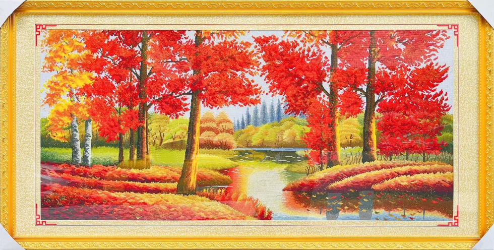 鸿运当头红枫林风景山水