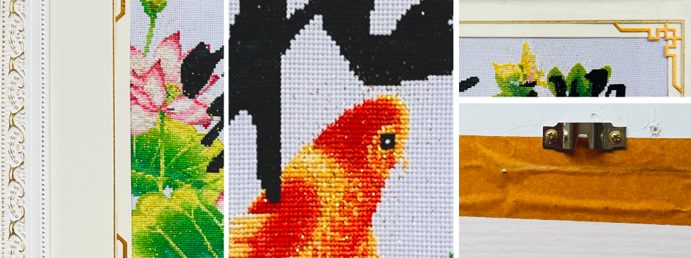 家和万事兴鲤鱼荷花白卡局部效果