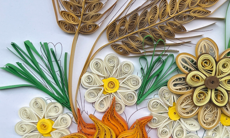 温馨之家牡丹花家字装裱效果