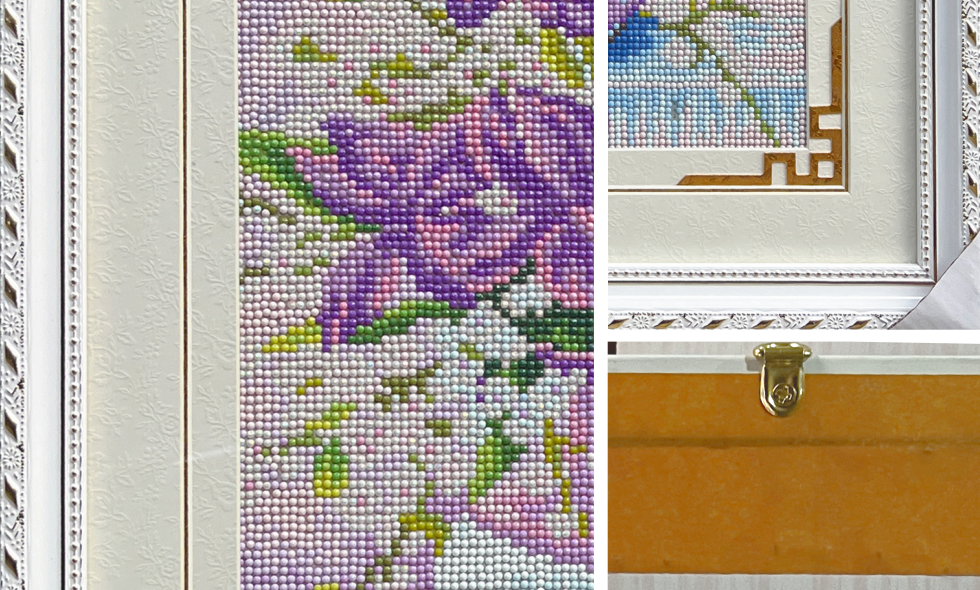 温馨之家牡丹花家字局部效果